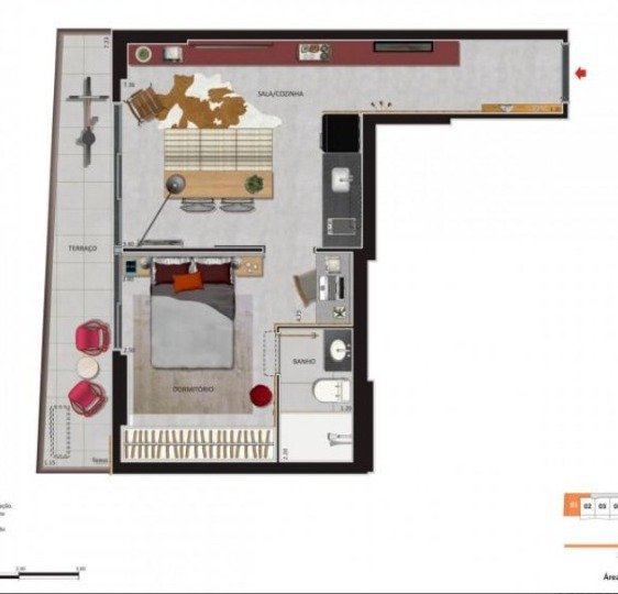 Apartamento à venda com 1 quarto, 44m² - Foto 11