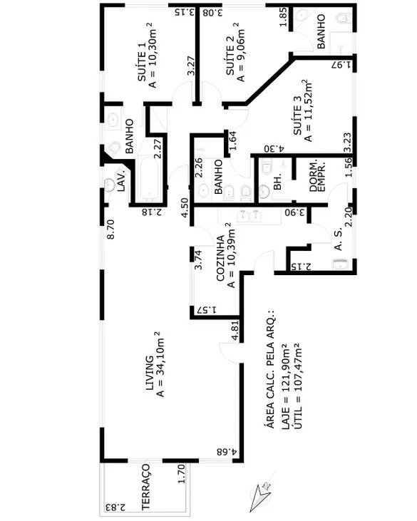apartamento com 3 quarto(s) com 2 vaga(s) com 3 suíte(s) com 3 banheiro(s) - PERDIZES, São Paulo / SP