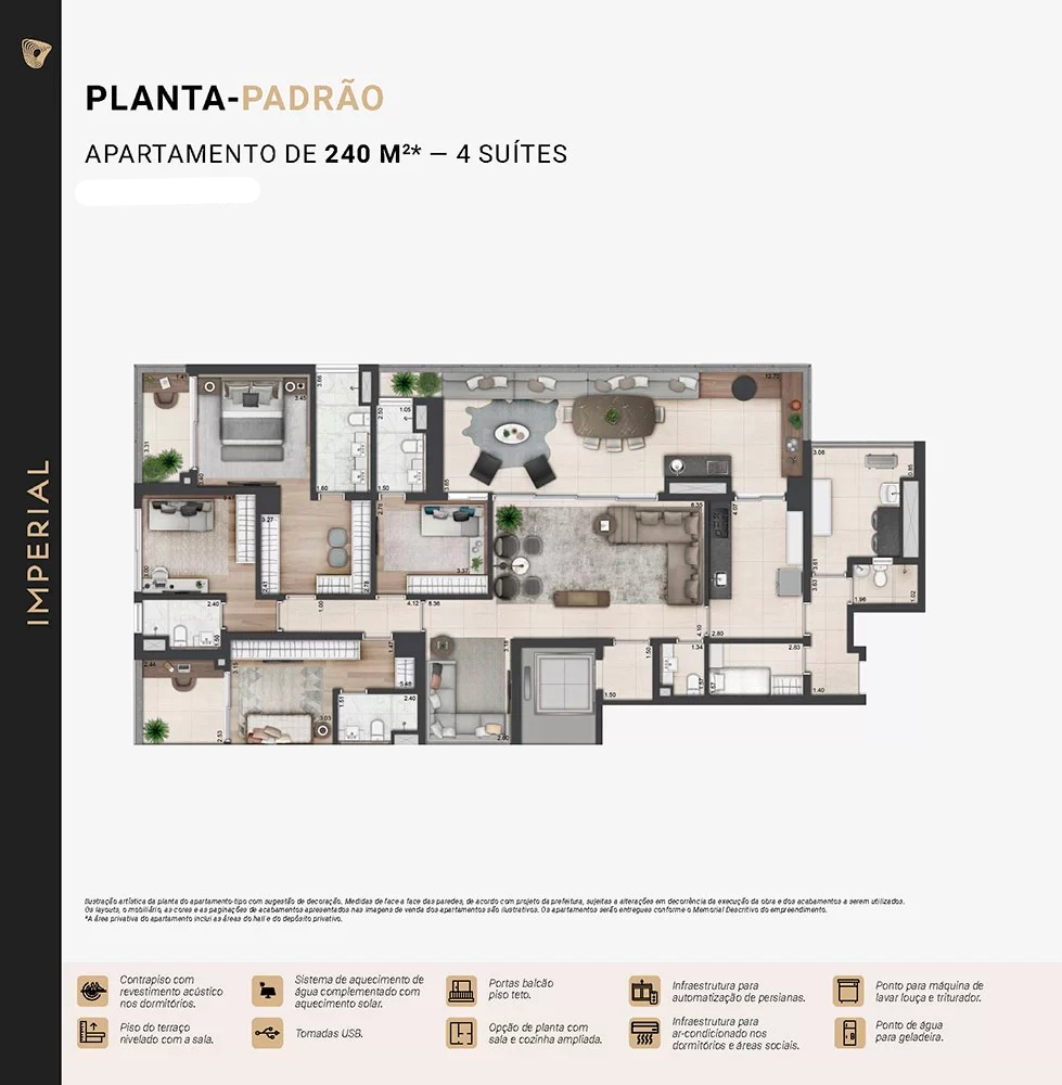 apartamento com 5 quarto(s) com 3 vaga(s) com 4 suíte(s) - Jardim Sílvia (Zona Oeste), São Paulo / SP