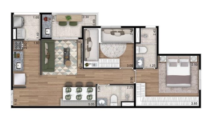apartamento com 2 quarto(s) com 1 vaga(s) com 1 suíte(s) com 1 banheiro(s) - ACLIMACAO, São Paulo / SP