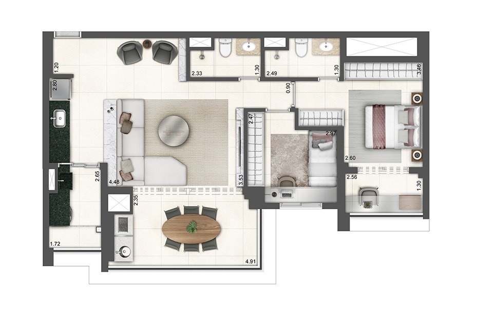 apartamento com 2 quarto(s) com 1 vaga(s) com 1 suíte(s) - BRAS, São Paulo / SP