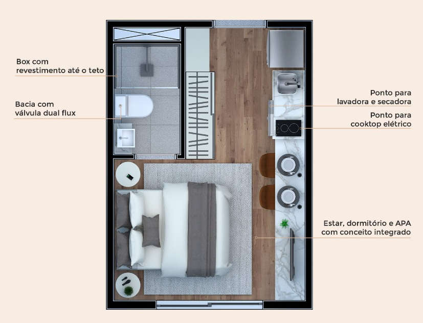 apartamento com 1 quarto(s) com 1 banheiro(s) - JARDIM AEROPORTO, São Paulo / SP